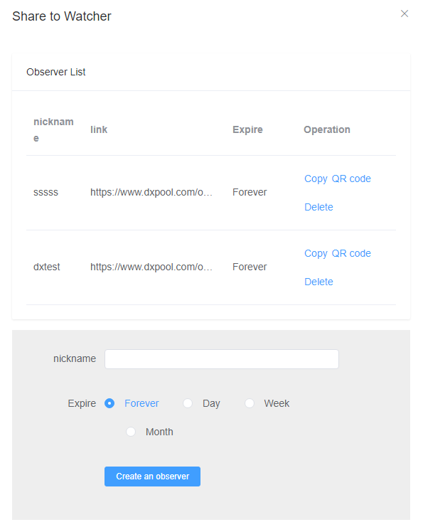 DxPool documentation screenshot