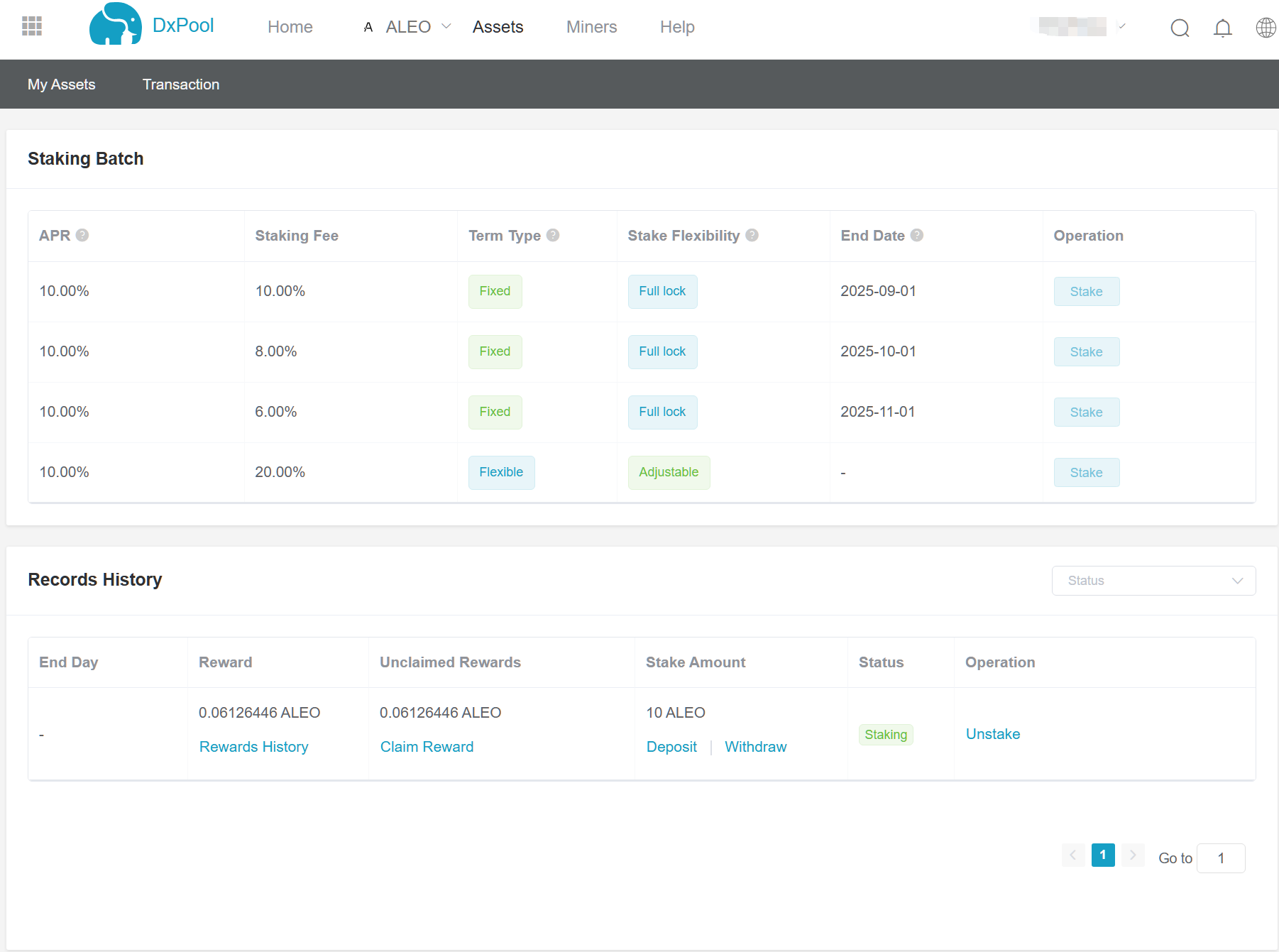 DxPool documentation screenshot