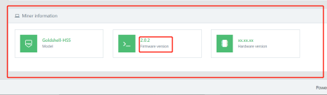 Goldshell X5 miner IP address entry