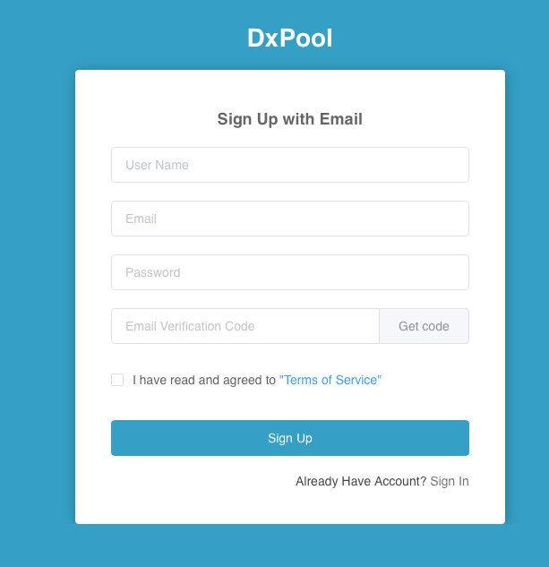 Email sign-up form