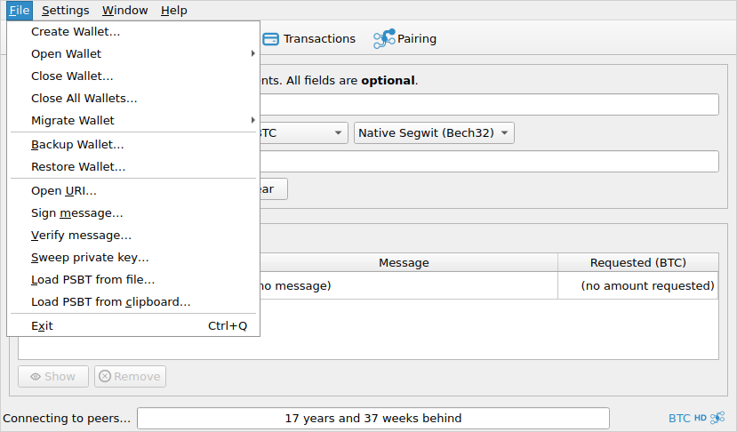 Backup Wallet